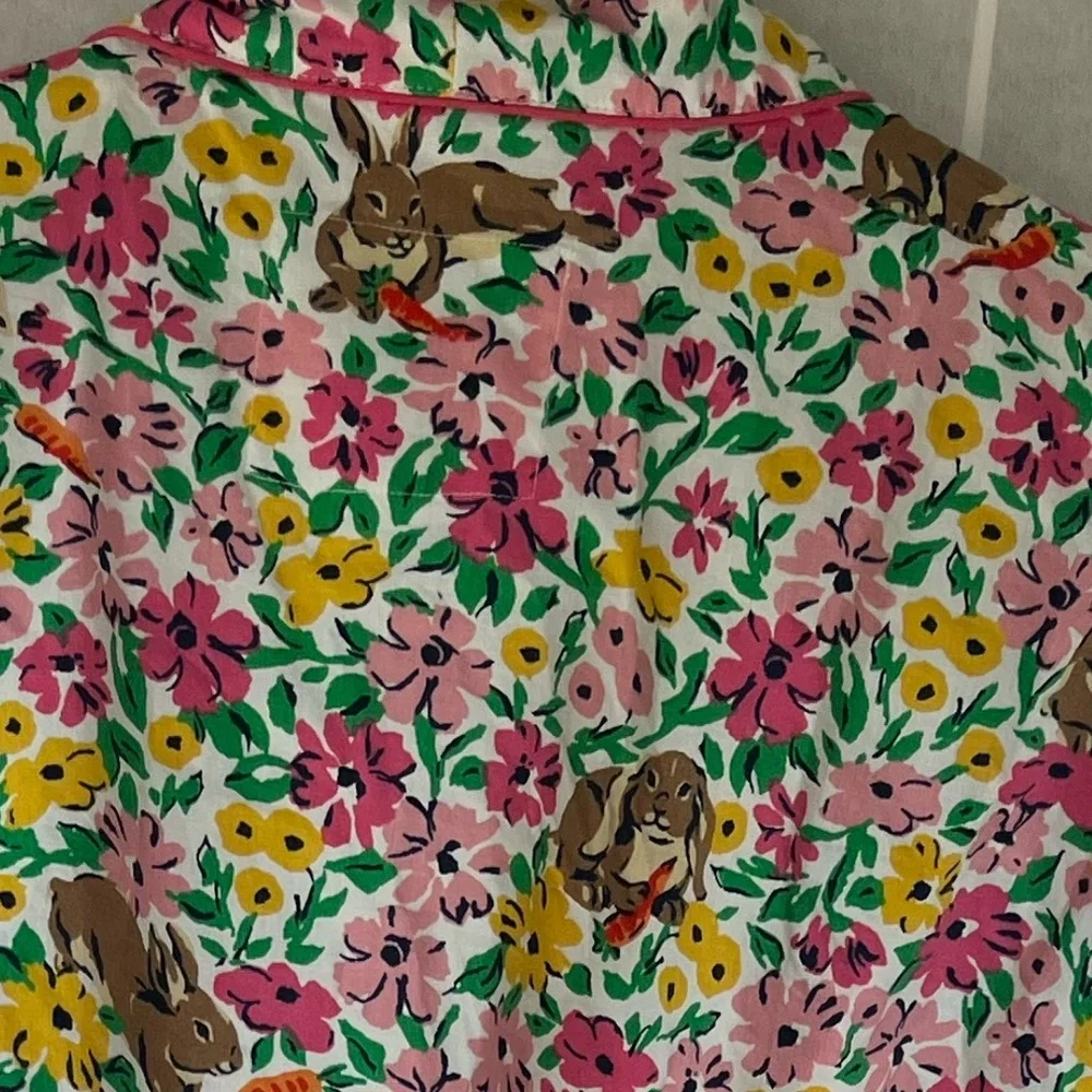 Printfresh robe, NWT. Floral Print Robe with Bunny Design. Size S/M - Picture 3 of 10